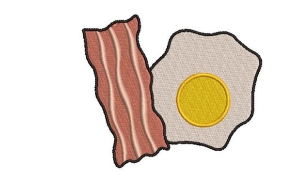Bacon and Egg Embroidery: A Delightful Kitchen Gift Design