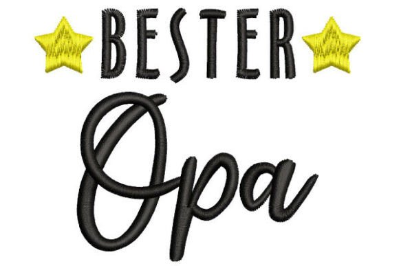 Bester Opa Embroidery Lettering 3 Sizes Review