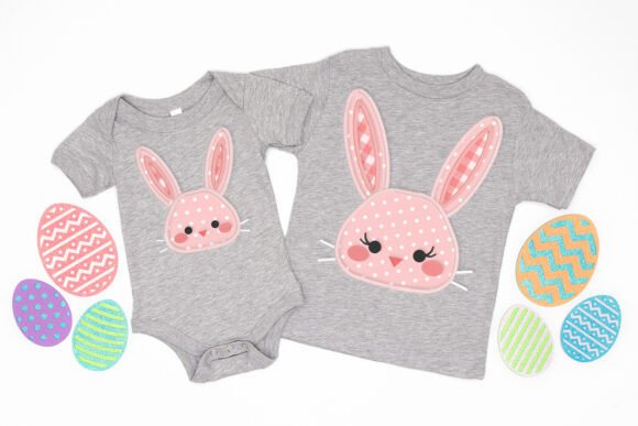 Bunny Face Applique Embroidery for Shop Owners