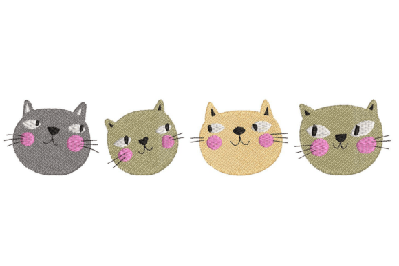 Cat Heads Simple Embroidery Design Review