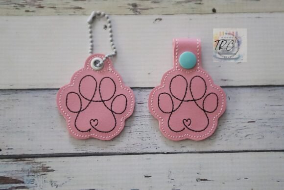 Dog Paw Key Fob ITH Machine Embroidery Review