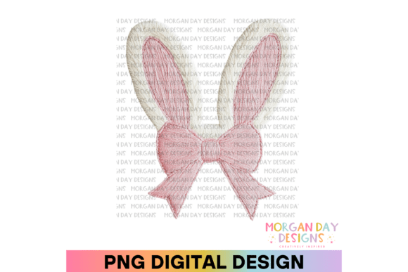 Faux Embroidery Easter Bunny Ears PNG Review