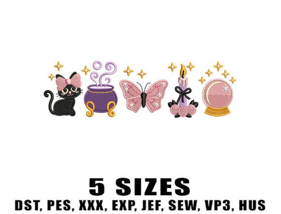 Halloween Pink Ghost Embroidery Designs