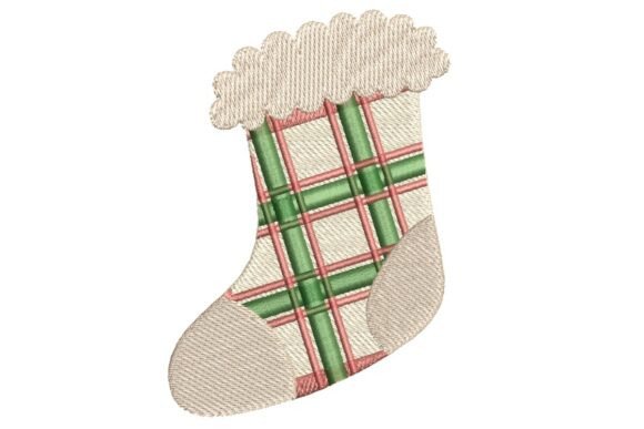 Plaid Christmas Stocking Embroidery Design Review