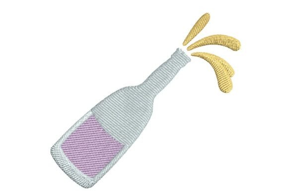 Popping Champagne Bottle Embroidery Design Review
