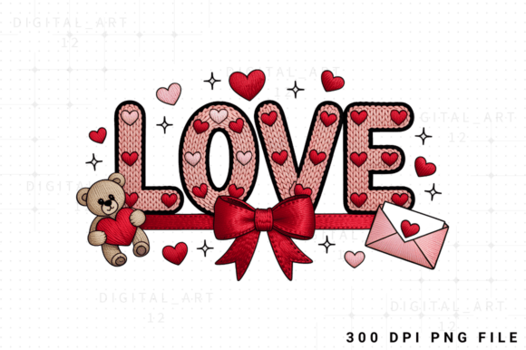 Romantic LOVE Embroidery PNG Design Review