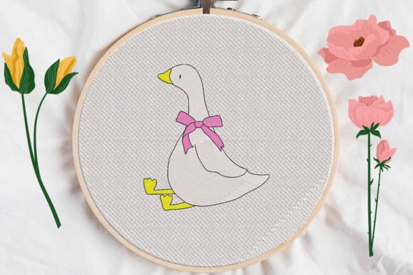 Silly Goose with Pretty Bow Embroidery Review