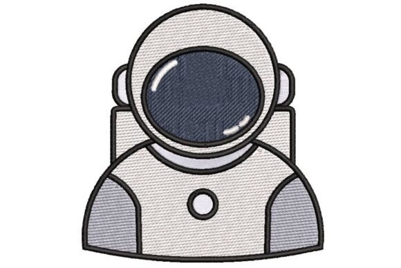 Space Astronaut Helmet Embroidery for Seasonal Collections