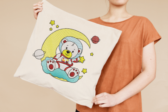 Teddy Bear in Space Embroidery Design Review