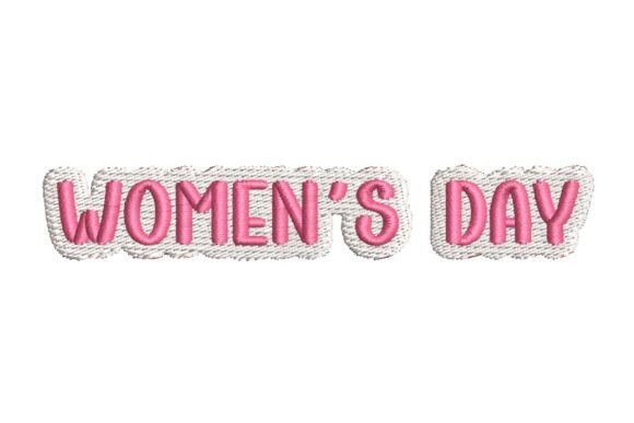 WOMEN S DAY Text Embroidery Design Review